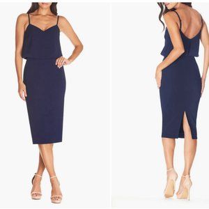Dress the Population Alondra Blouson Sheath Dress Size: M